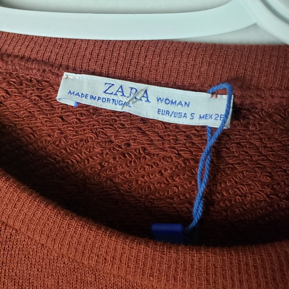 NWT Zara rust color oversized crop sweater - Picture 4 of 6